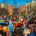 Turbinìo di murgas nel Parco Corto Maltese durante il presidio del 40° Corteo di Carnevale di Scampia, domenica 27 febbraio 2022. <em>Ph. Carlo Iavazzo.</em>