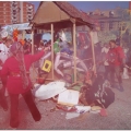 Inizia il rito catartico del fuoco che conclude il 40° Corteo di Carnevale di Scampia, domenica 27 febbraio 2022. <em>Ph Ferdinando Kaiser.</em>
