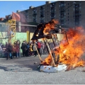 Il rito catartico del fuoco che conclude il 40° Corteo di Carnevale di Scampia, domenica 27 febbraio 2022. <em>Ph Ferdinando Kaiser.</em>