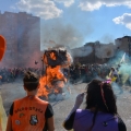 Il rito catartico del fuoco che conclude il 40° Corteo di Carnevale di Scampia, domenica 27 febbraio 2022. <em>Ph Aniello Gentile.</em>