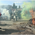Le ceneri finali del 40° Corteo di Carnevale di Scampia, domenica 27 febbraio 2022. <em>Ph Ferdinando Kaiser.</em>