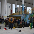 Festa in piazza “Giovanni Paolo II” con il Frente Murguero Italiano dopo il 40° Corteo di Carnevale di Scampia, domenica 27 febbraio 2022. <em>Ph Martina Pignataro.</em>