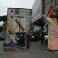 Allestimento della Rosa dei Venti per il 28° Corteo di Carnevale di Scampia, domenica 14 febbraio 2010. <em>Ph. Martina Pignataro.</em>