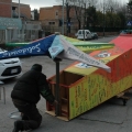 Allestimento della Rosa dei Venti per il 31° Corteo di Carnevale di Scampia, domenica 10 febbraio 2013. <em>Ph. Martina Pignataro.</em>