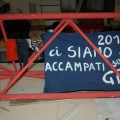La tenda per la Gru ai laboratori per il 31° Corteo di Carnevale di Scampia, 2013. <em>Ph. Martina Pignataro.</em>