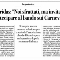 Articolo di Ilaria Urbani su LaRepubblica - Napoli del 27 marzo 2022 che riporta il paradosso della richiesta e la nostra risposta alla Regione Campania.