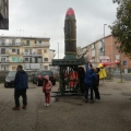 Allestimento del carro del GRIDAS per il 41° Corteo di Carnevale di Scampia, domenica 19 febbraio 2023. <em>Ph Martina Pignataro.</em>