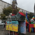 Allestimento del carro del GRIDAS per il 41° Corteo di Carnevale di Scampia, domenica 19 febbraio 2023. <em>Ph Martina Pignataro.</em>