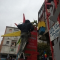 Allestimento della “Rosa dei Venti” con la Mantide per il 41° Corteo di Carnevale di Scampia, domenica 19 febbraio 2023. <em>Ph Martina Pignataro.</em>