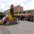 Si prepara il falò conclusivo del 41° Corteo di Carnevale di Scampia, domenica 19 febbraio 2023. <em>Ph Maria Reitano.</em>