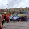 Falò allegorico conclusivo del 41° Corteo di Carnevale di Scampia, domenica 19 febbraio 2023. <em>Ph Maria Reitano.</em>