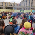 Danze attorno alle ceneri a conclusione del 41° Corteo di Carnevale di Scampia, domenica 19 febbraio 2023. <em>Ph Oana Luiza Moldovan.</em>