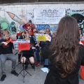 L’Orchestra giovanile Musica libera Tutti apre il 38° Corteo di Carnevale di Scampia, domenica 23 febbraio 2020. <em>Ph. Aniello Gentile.</em>