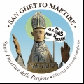 Adesivo tondo di San Ghetto Martire (diametro 10 cm). (Grafica Luca Pignataro)