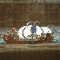Mural antivertice G7. La nave dei sette pazzi. - Calata Capodichino. Ospedale Psichiatrico “Leonardo Bianchi” - Napoli.