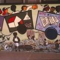 “Il Treno dei diritti va troppo lento” Mural alla Scuola Media “Carlo Levi” (Scampia, Napoli), 1999. 