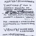 Locandina per la proiezione del 25 novembre 2003.