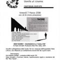 7 marzo 2008, locandina per la proiezione di Non Tacere, con Don Sardelli e il gruppo 