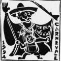 Zapata. Autoadesivo linoleografato per il Carnevale 1994.