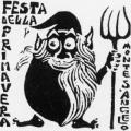 Autoadesivo linoleografato per la Festa della Primavera.