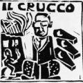 Il crucco. Autoadesivo linoleografato per il Carnevale e il Controvertice G7, 1994.