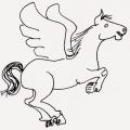 Cavallo alato. Illustrazione dal libro.