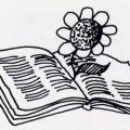 La natura dal libro. Illustrazione dal libro.