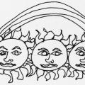 Tre soli. Illustrazione dal libro.