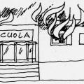 Incendio alla scuola media 