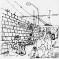 Preparazione del muro per un mural. Illustrazione dal libro.