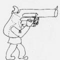 La pistola. Illustrazione dal libro.