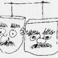 Due facce. Illustrazione dal libro.
