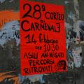 Manifesto per il 28° Corteo di Carnevale del 14 febbraio 2010. ph. Martina Pignataro.