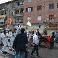 Il trattore confiscato di (R)esistenza Anticamorra dal Fondo Rustico "Amato Lamberti" al 32° Corteo di Carnevale di Scampia, Domenica 2 marzo 2014. Ph. Aniello Gentile.