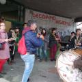 Il flauto del Presidente della Banda Baleno con la Titubanda a conclusione del 32° Corteo di Carnevale di Scampia, Domenica 2 marzo 2014. Ph. Martina Pignataro.