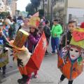 Le barchette e le maschere della Cooperativa Umanista Mazra al 34° Corteo di Carnevale di Scampia, domenica 7 febbraio 2016. Ph. Ferdinando Kaiser.