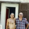 Felice con Enzo Longo, San Vito dei Normanni (BR), agosto 1996. ph. ?.